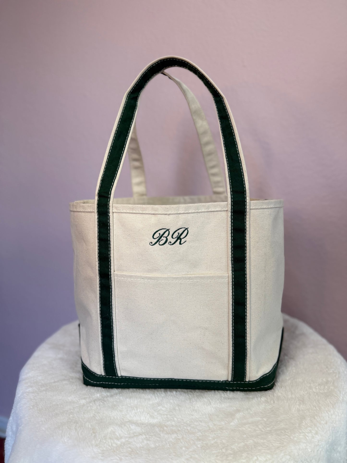 Signature Initials Embroidered Tote