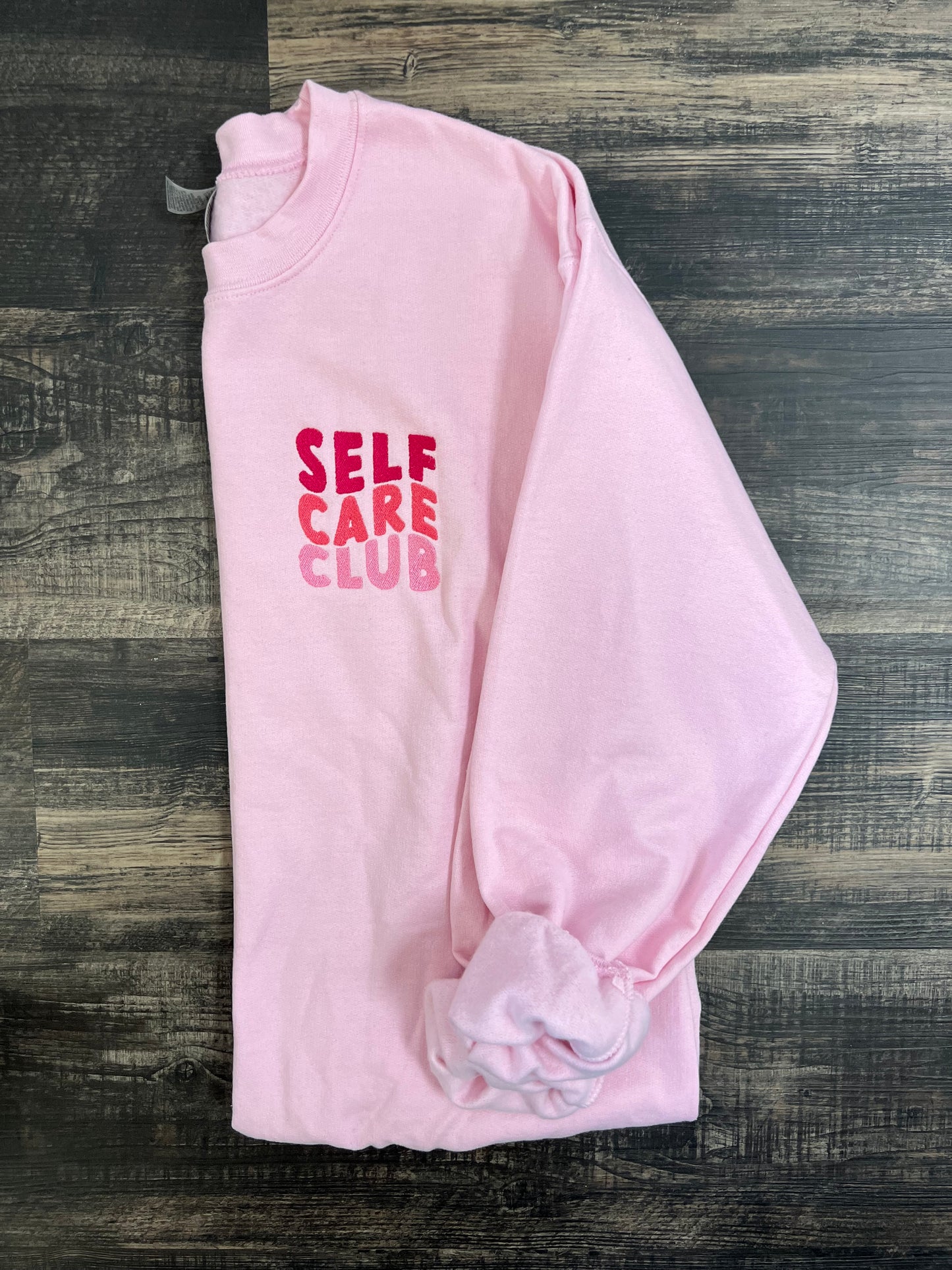 Self Care Club Embroidered Sweatshirt