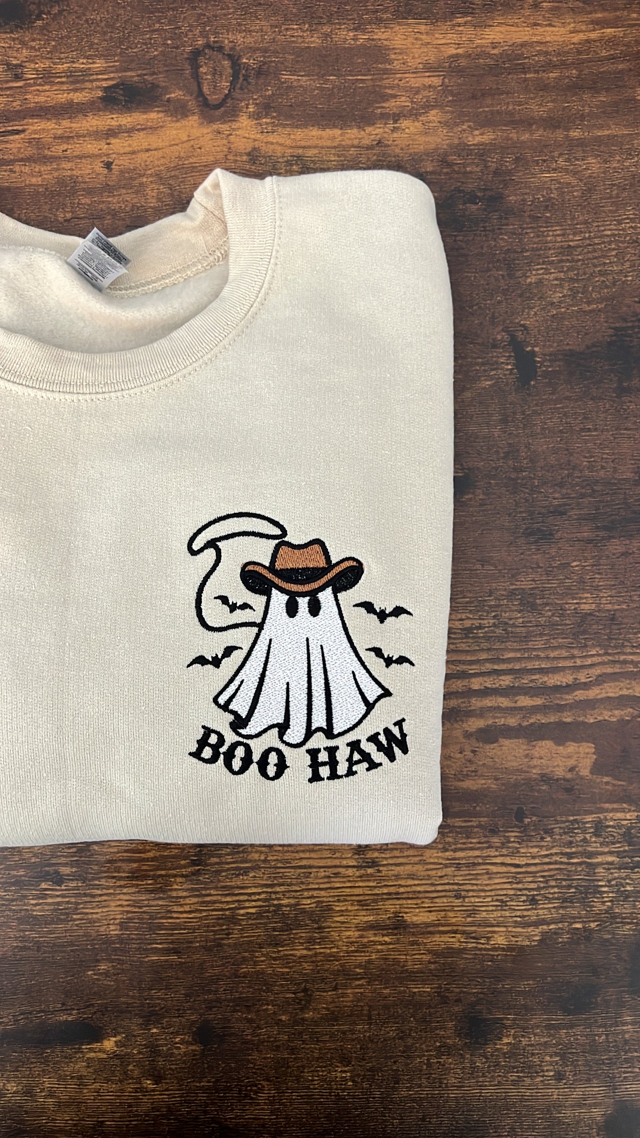 Cowboy Ghost Embroidered Crewneck