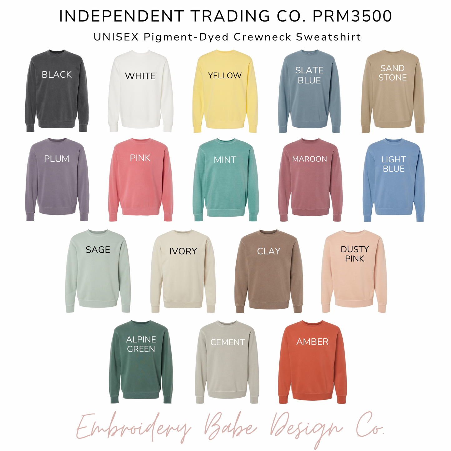 Premium Crewneck: Front Chest Logo/Design Option #1