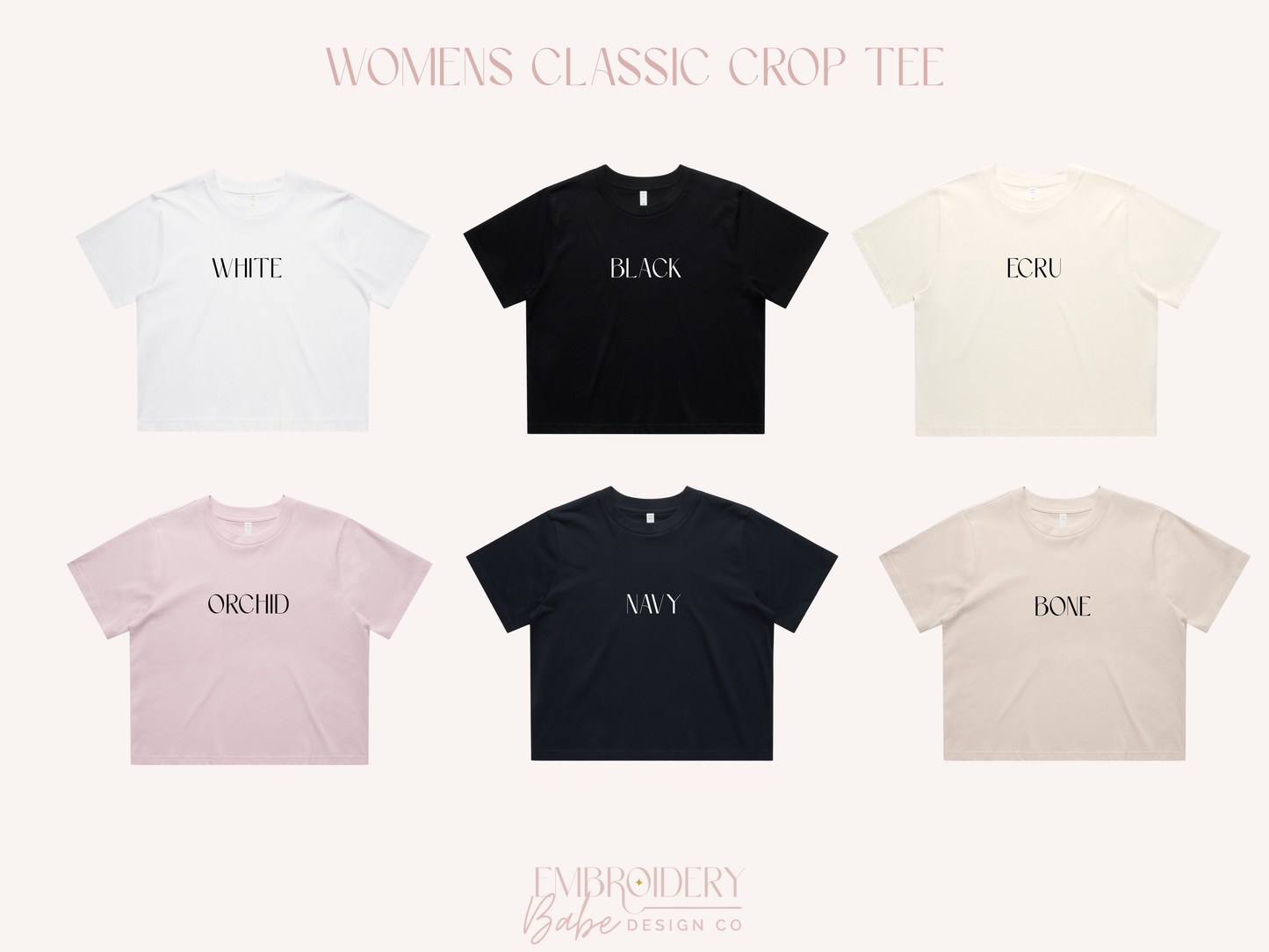 WOMENS CLASSIC CROP TEE- ASCOLOUR