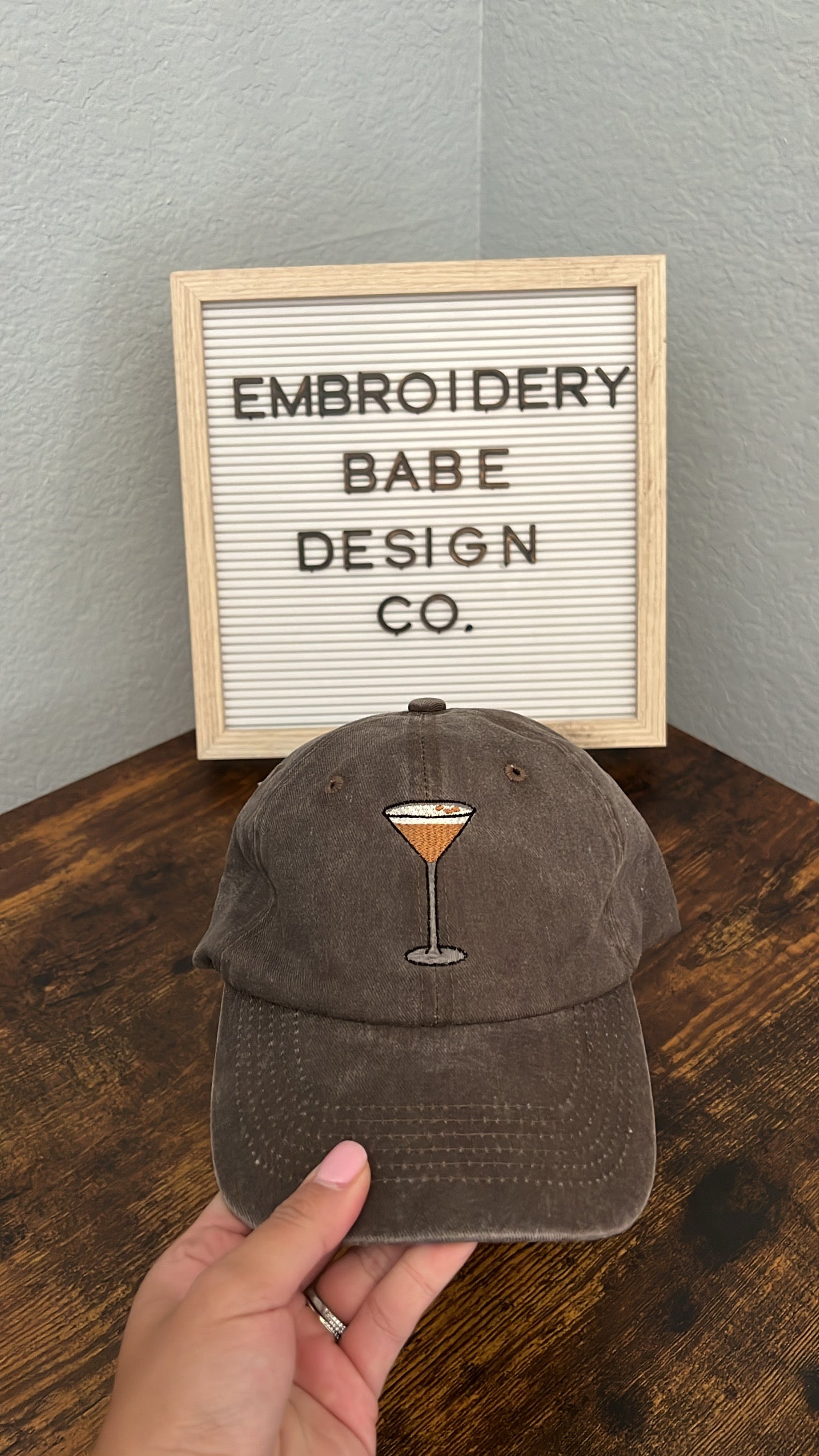 Espresso Martini Embroidered Dad Cap