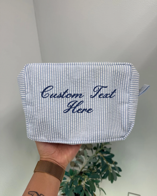 Seersucker Bag – Custom Embroidery