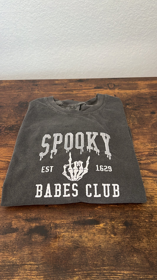 Spooky Babes Club Embroidered T-Shirt