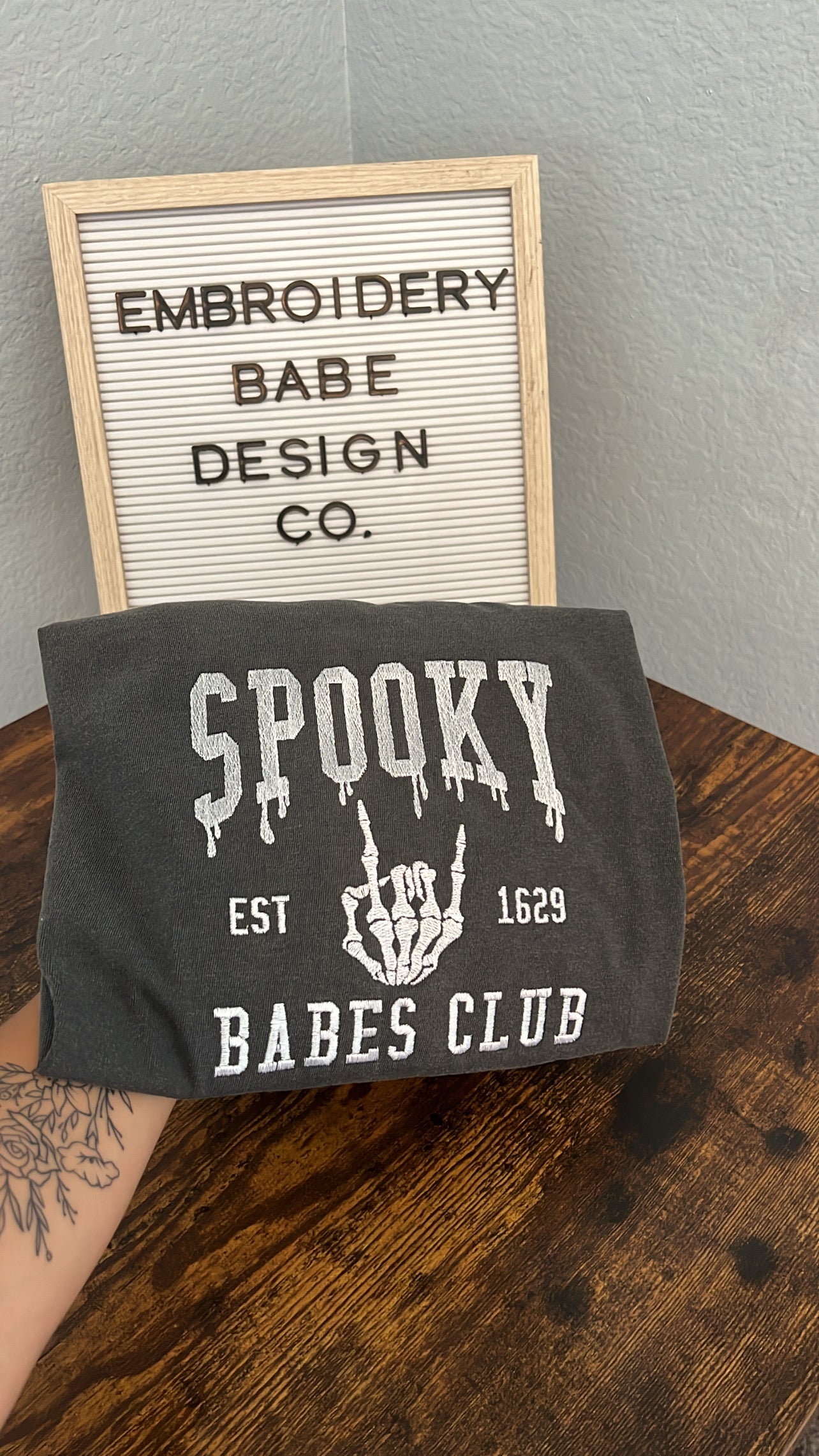 Spooky Babes Club Embroidered T-Shirt