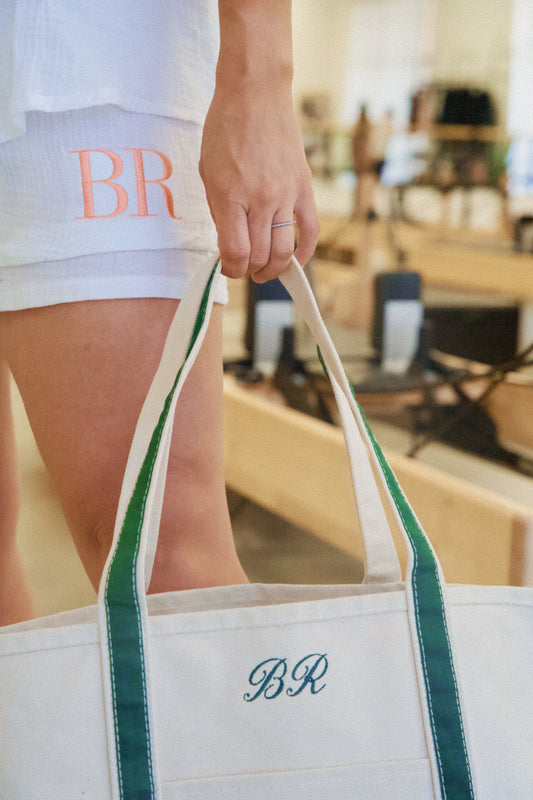 Signature Initials Embroidered Tote