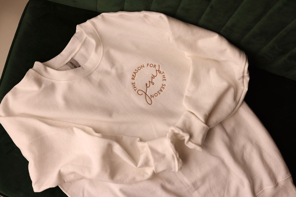 The Reason For The Season Embroidered Sweatshirt