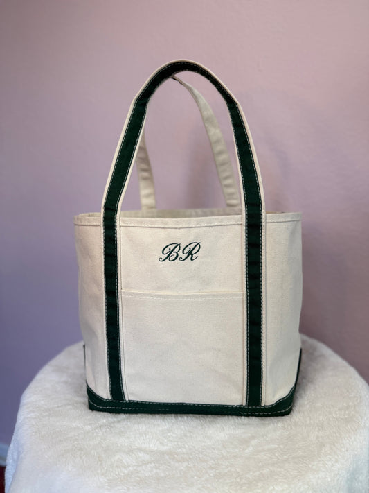 Signature Initials Embroidered Tote