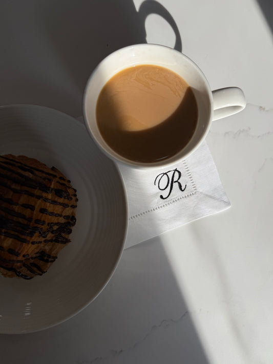 Single Initial Cocktail Napkin