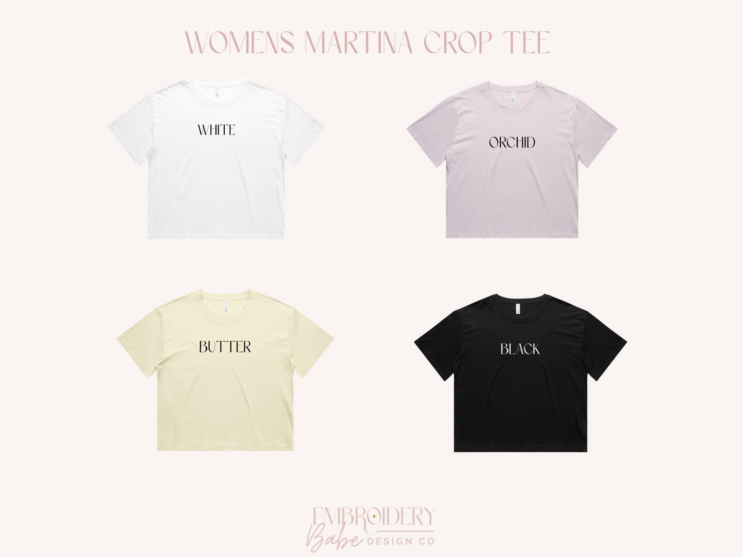 WOMENS MARTINA CROP TEE- ASCOLOUR