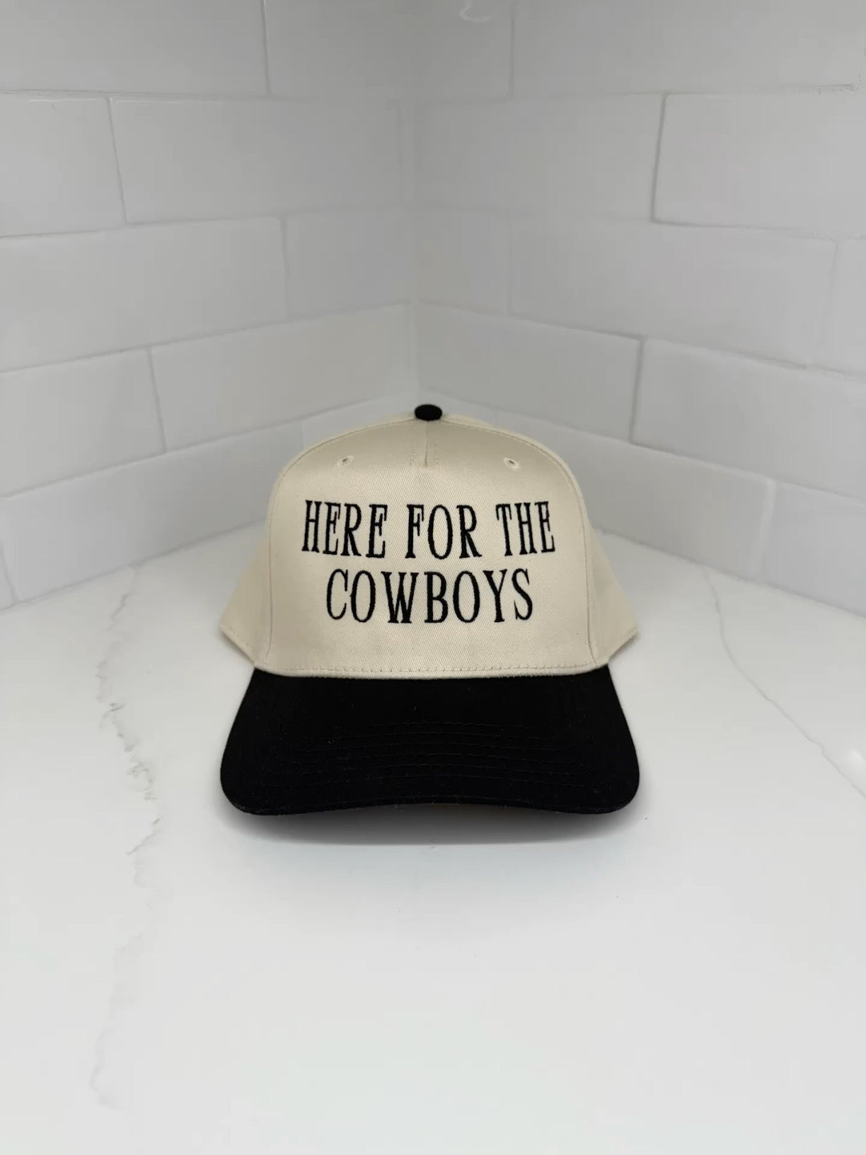 Here For The Cowboys Embroidered Hat