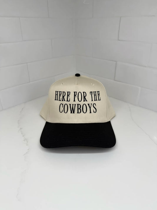 Here For The Cowboys Embroidered Hat