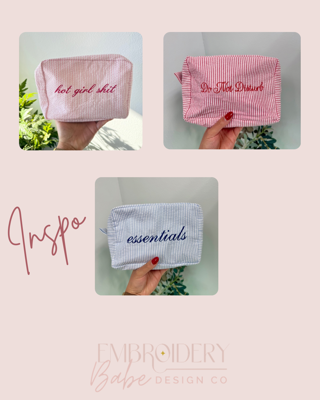 Seersucker Bag – Custom Embroidery