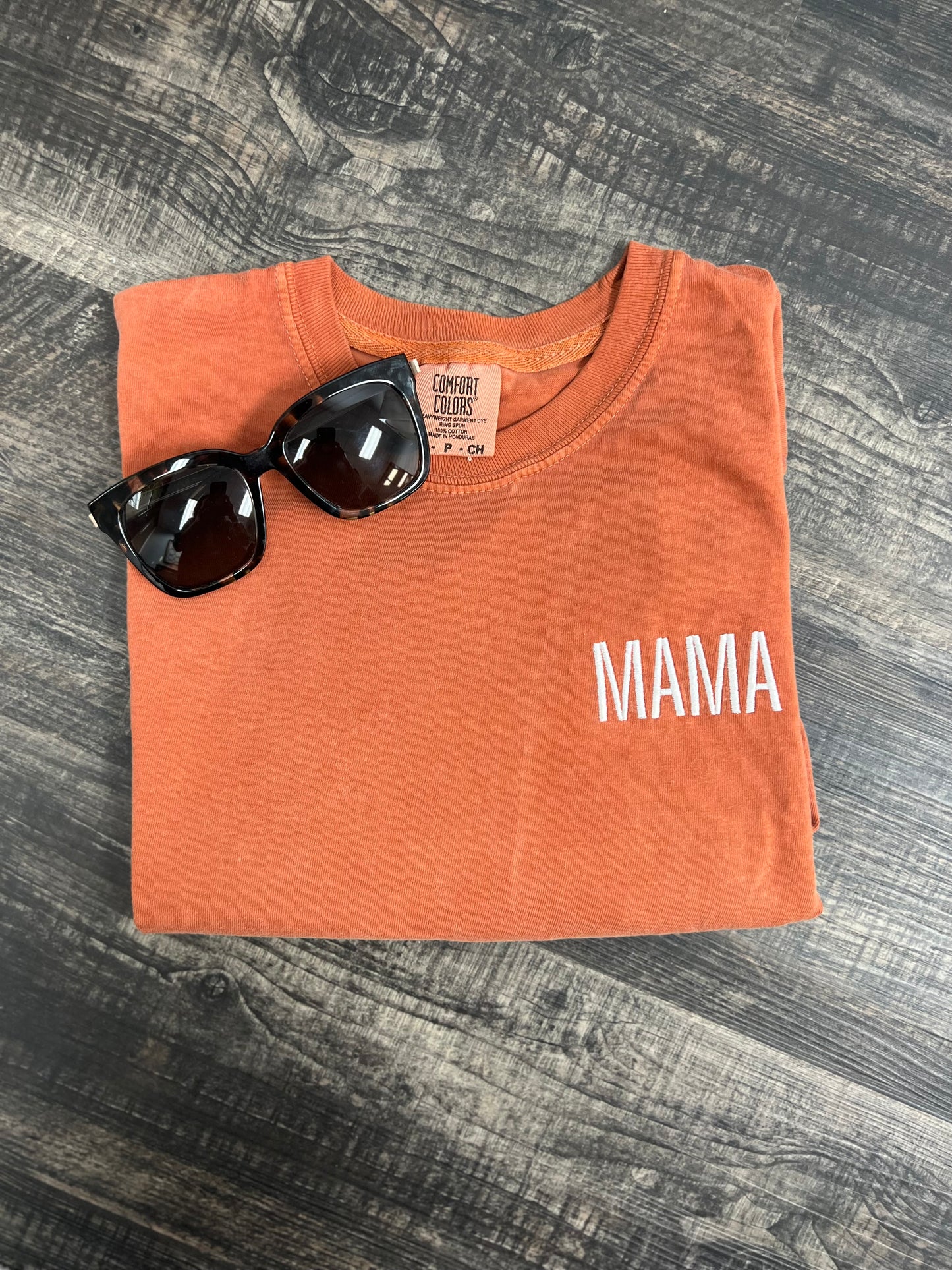 Mama Embroidered Long Sleeve T-Shirt