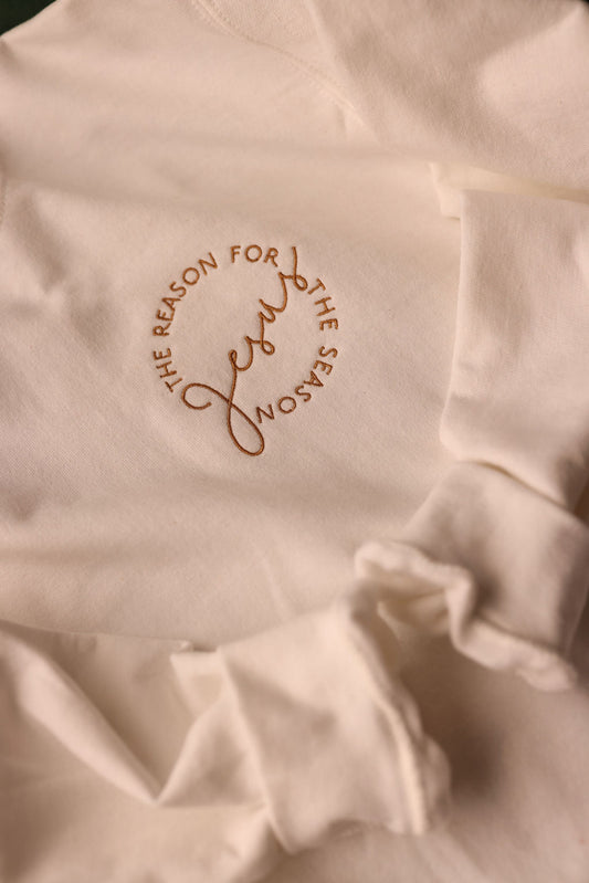 The Reason For The Season Embroidered Sweatshirt