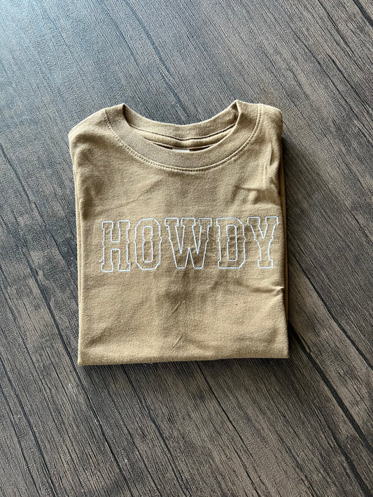 Howdy Embroidered Toddler Tee