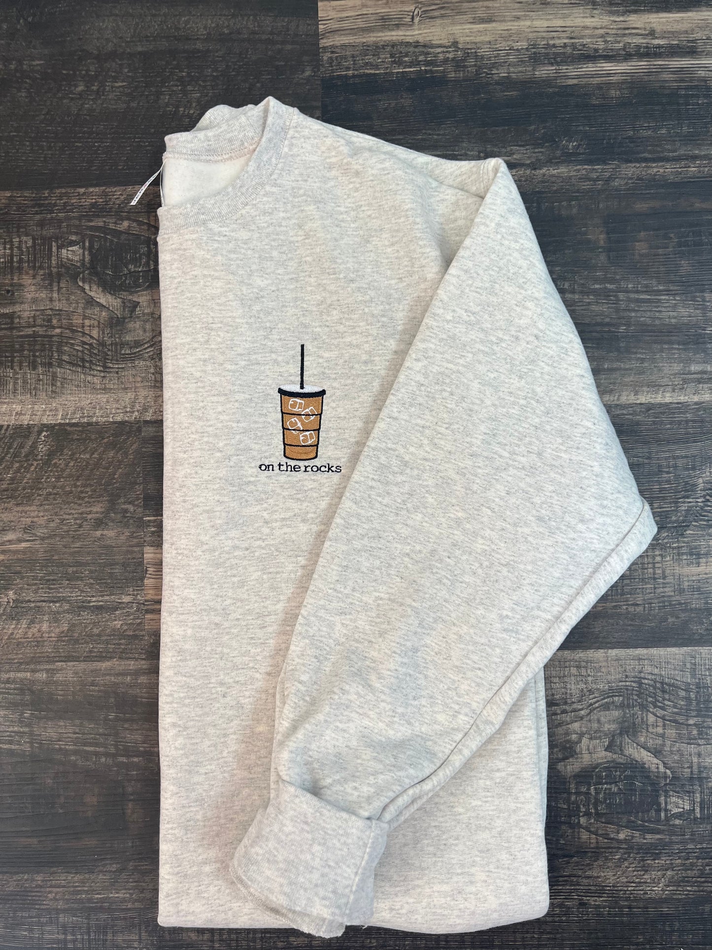 Embroidered On The Rocks Crewneck Sweatshirt