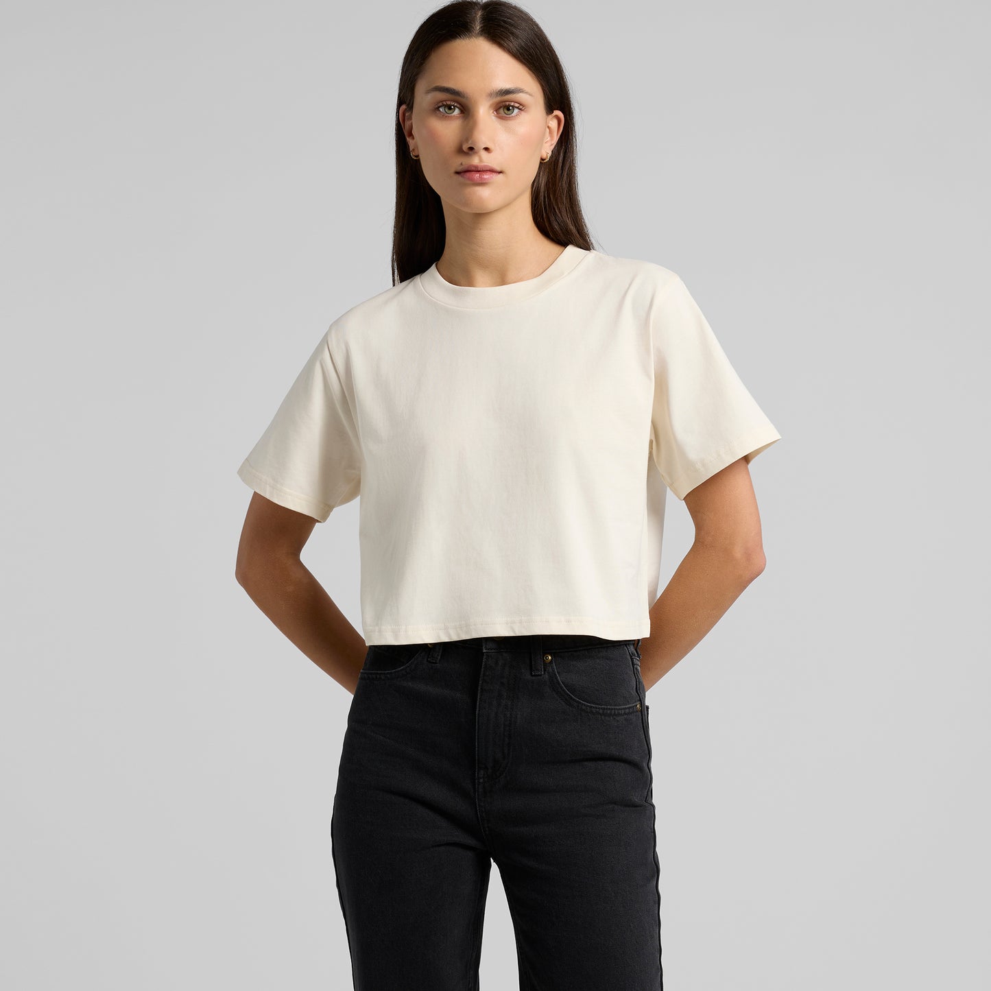 WOMENS CLASSIC CROP TEE- ASCOLOUR