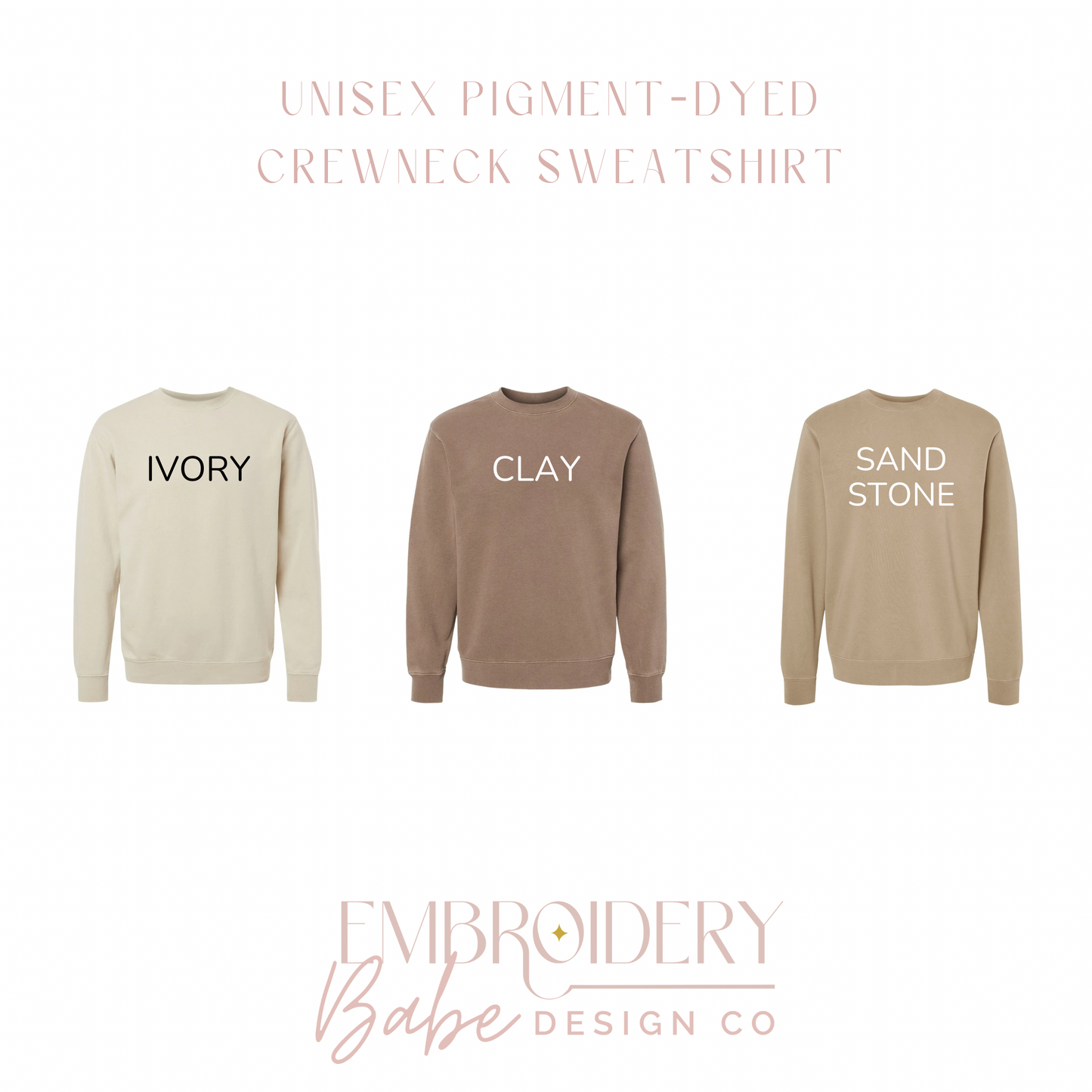 Custom Premium Crewneck- Embroidered Monogram Personalization