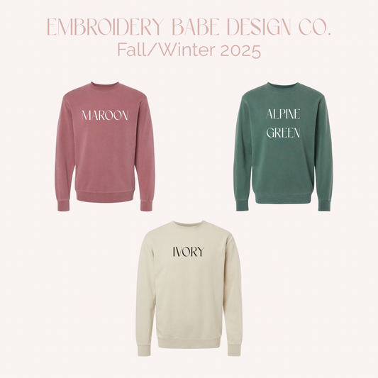 Monogrammed Premium Crewneck Sweatshirt - Custom Embroidered